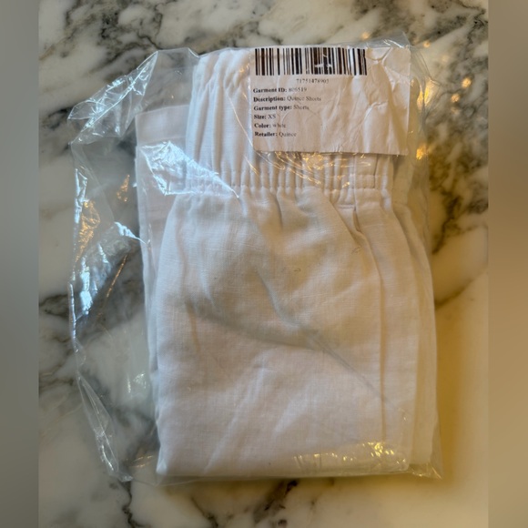 NWT Quince 100% European Linen High Waisted White  Shorts Sz XS - Picture 8 of 12